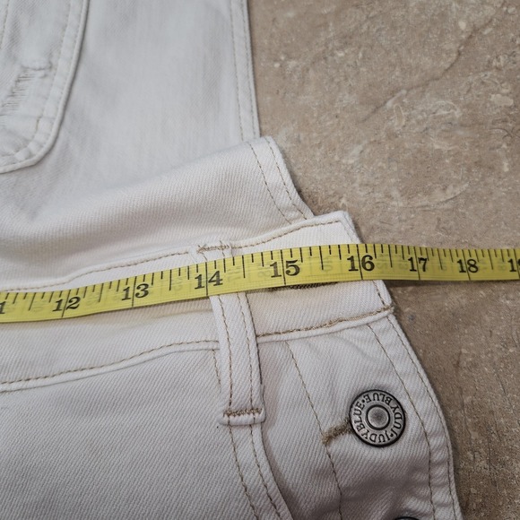 Judy Blue‎ Overalls Womens Large Ecru Garment Dyed Shortalls Distressed Denim - Picture 5 of 11